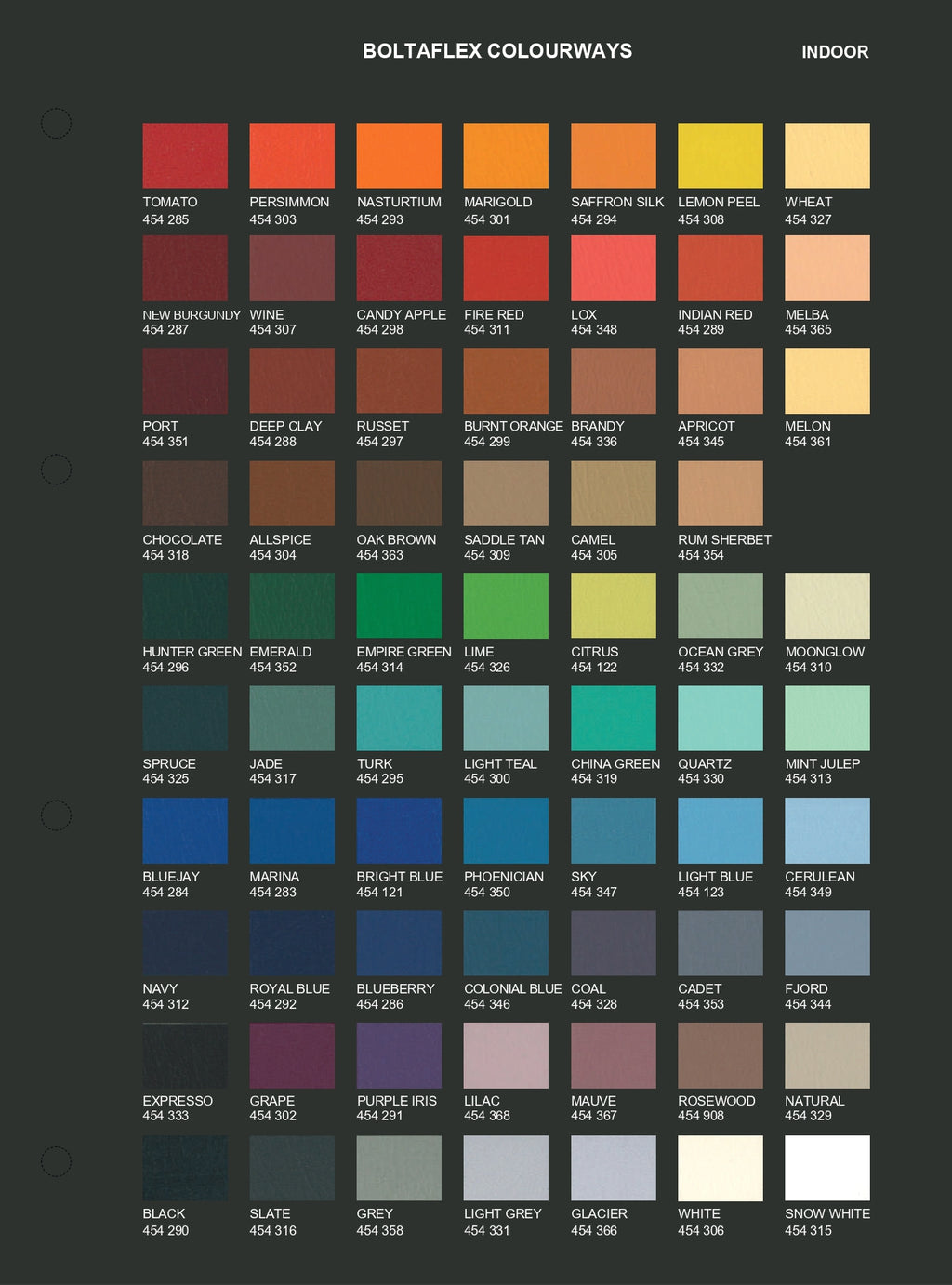 Boltaflex Colourways